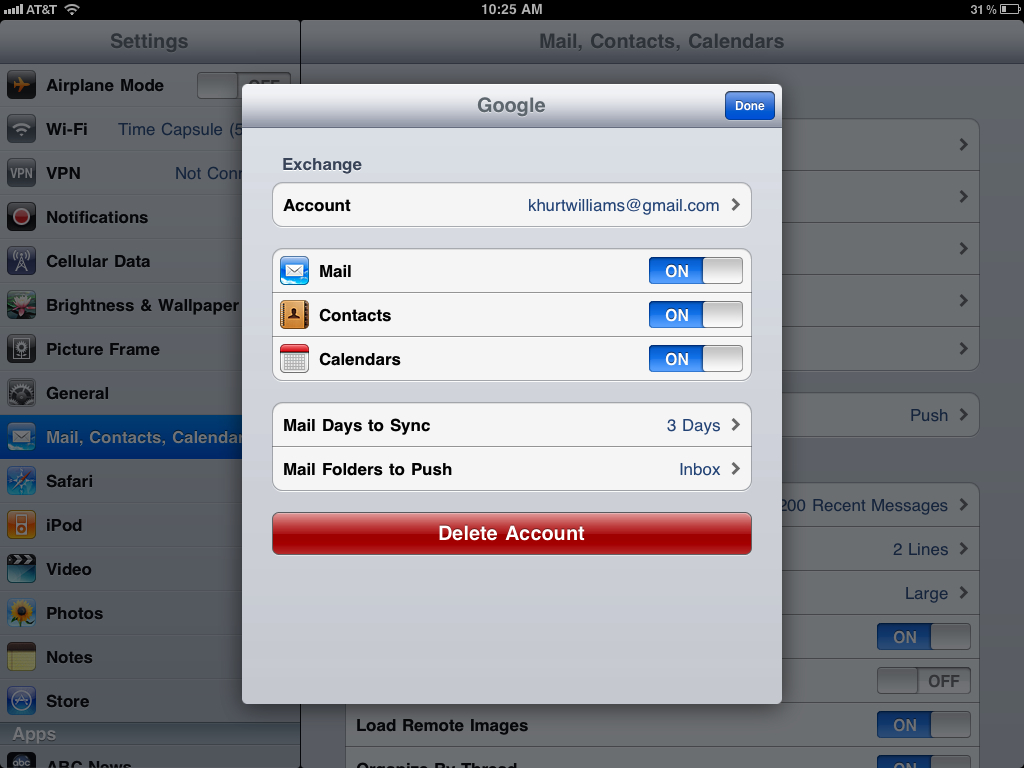 How to sync your iPad Mail, Calendar, & Contacts with Google Sync on