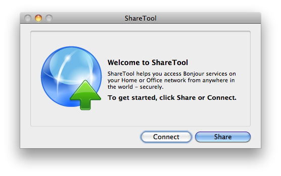 ShareTool - remote access for any Mac application or service that uses Bonjour