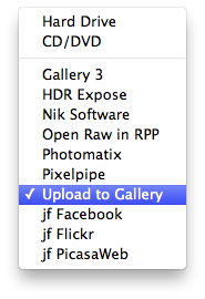 Export from Lightroom to Gallery 2
