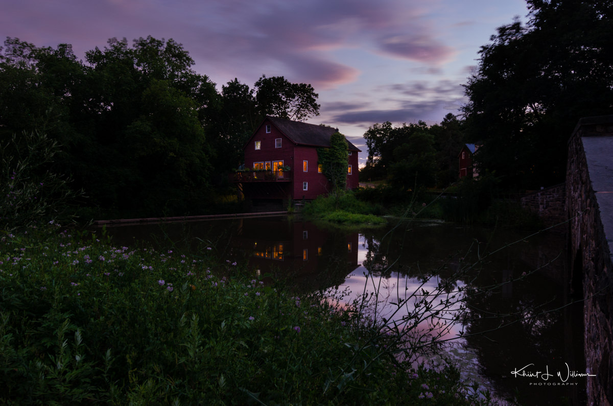 Opie's Grist Mill at Night, Belle Mead, New Jersey