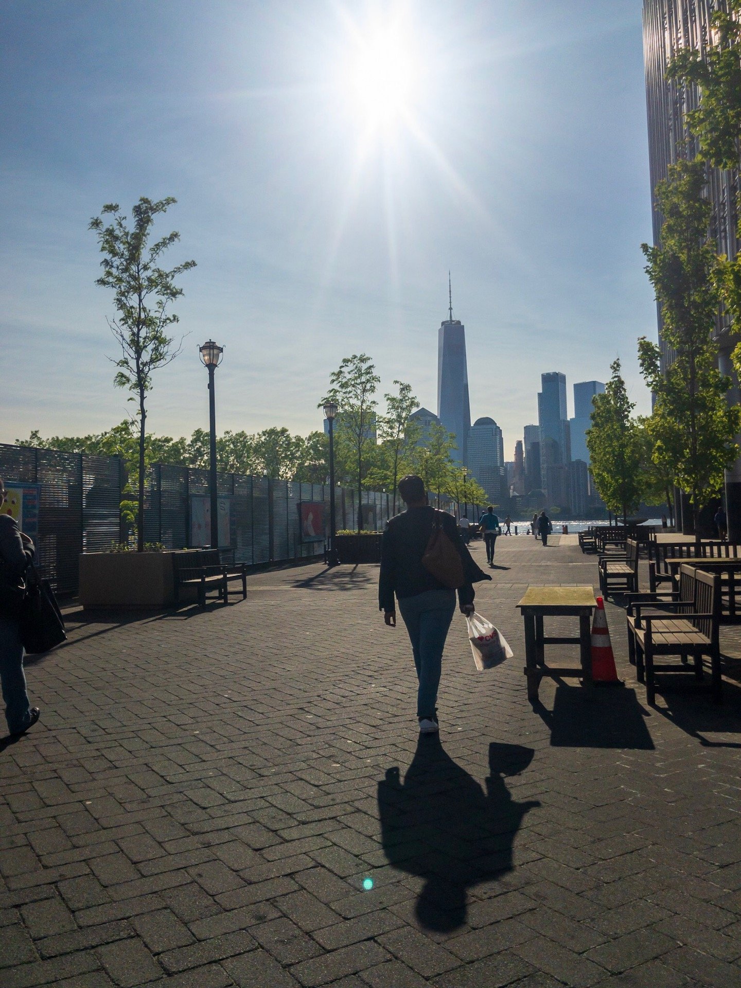 Walking to the NY Waterway Ferry Terminal at Paulus Hook