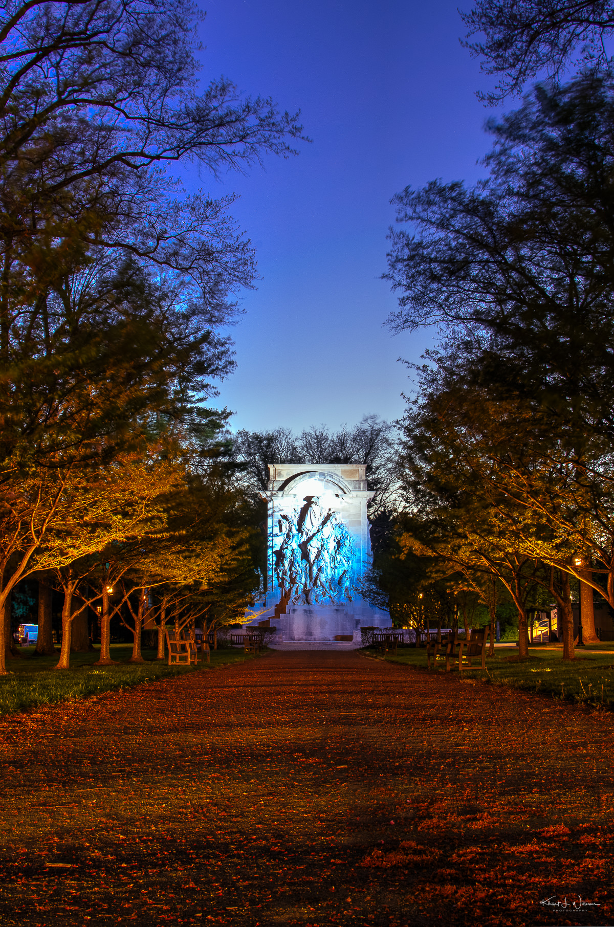 Princeton Battle Monument at Night