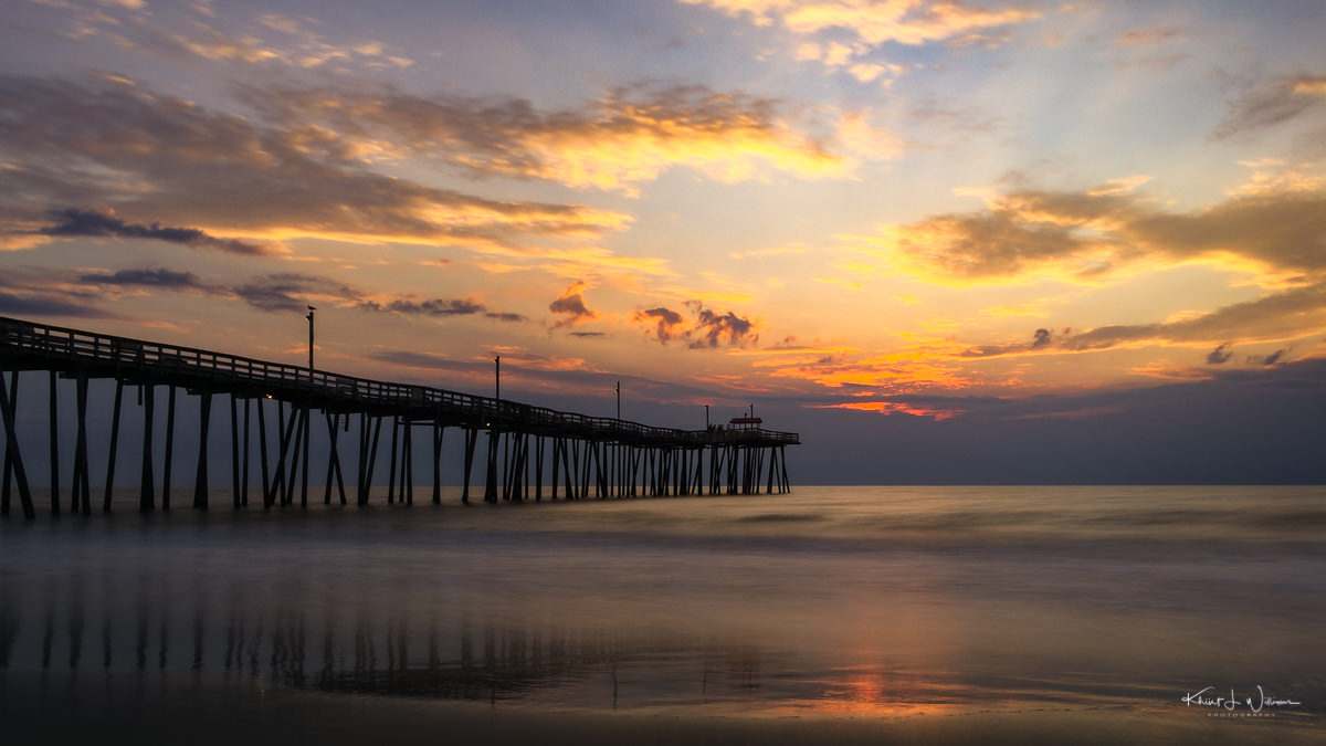Beach, Sunset, Rodanthe, Pier, North Carolina