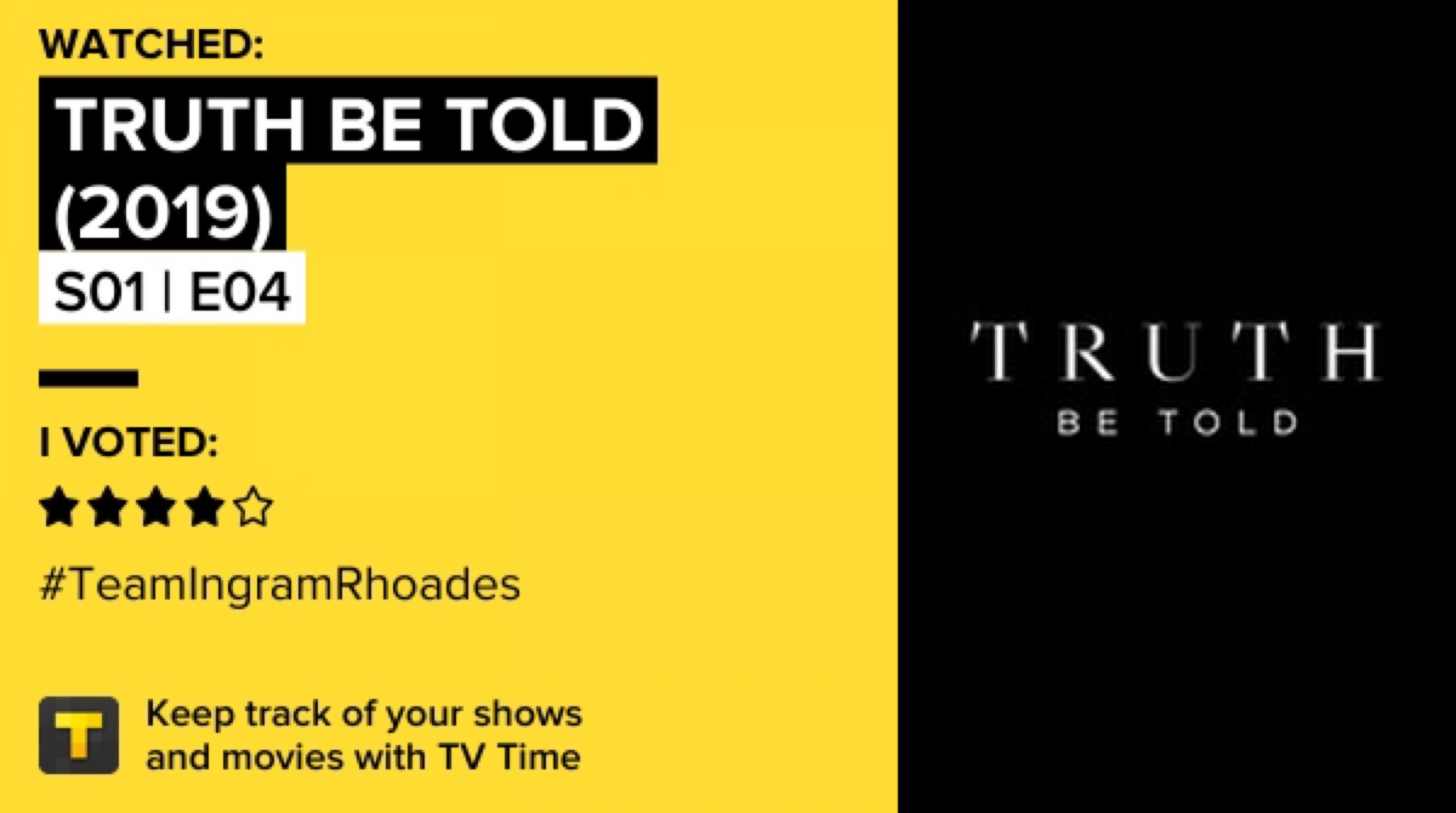 Watched Truth Be Told (2019) Season 1 Episode 4: "No Cross, No Crown"
