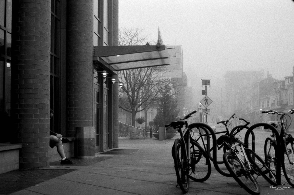 bicycle rack outside the Princeton Public Library